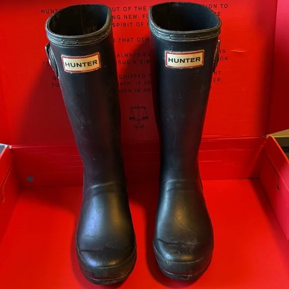 Hunter original kid rain boot  boots size 2 balck - Picture 2 of 5